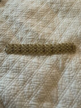 Vintage Coro Gold-Tone Wide Link Bracelet